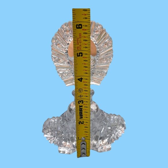 Vintage Art Deco Arch Shape Crystal Perfume Bottle Cut Glass Ornate Stopper 6" - Picture 6 of 6